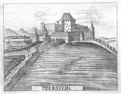 View of Piberstein Castle, Upper Austria by Georg Matthaus Vischer